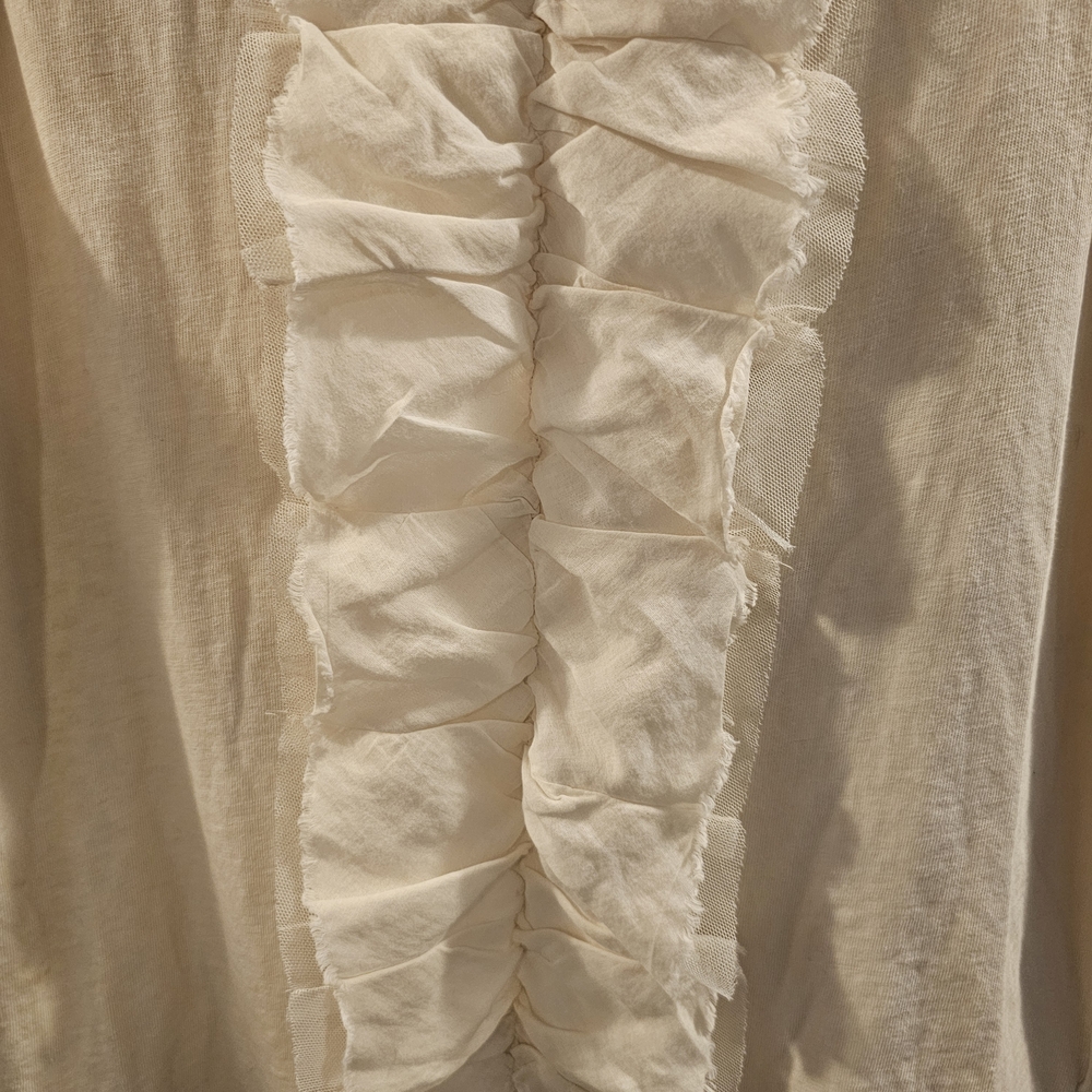 J. Crew Cream Ruffle Tank Top - Picture 2 of 7